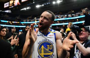KURTENBACH: Os guerreiros podem não ser tão poderosos quanto no passado, mas o DNA do campeonato ainda está lá. Stephen Curry (30), do Golden State Warriors, luta enquanto ele dirige para a cesta contra o Houston Rockets na primeira metade do jogo 3 do jogo dos playoffs da NBA da Conferência Oeste da primeira rodada no Chase Center em San Francisco, Califórnia, no sábado, 26 de abril, 2025.
