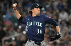 Marinheiros Ace Logan Gilbert sai com tensão do antebraço MLB: Seattle Mariners em Toronto Blue Jays