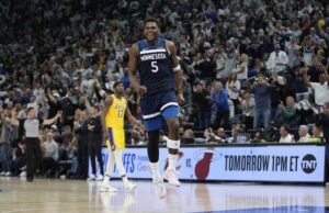 NBA: Timberwolves vence o jogo 3 para assumir uma vantagem de 2-1 Anthony Edwards Timberwolves Beat Lakers Game 3 NBA Playoffs