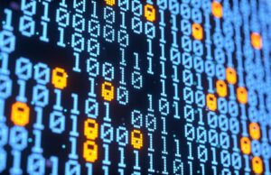 O JetBrains lança Mellum, um modelo de codificação ‘aberto ai’ Binary code in blue with little yellow locks in between to illustrate data protection.