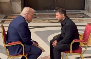 O leitor de lábios de Zelensky revelou o que Donald Trump disse a Zelensky no funeral de Pope na primeira reunião do casal desde o confronto do escritório oval O leitor de lábios de Zelensky revelou o que Donald Trump disse a Zelensky no funeral de Pope na primeira reunião do casal desde o confronto do escritório oval