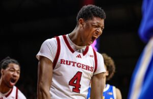O primeiro aluno de Rutgers, Ace Bailey, foi para a NBA Basquete NCAA: UCLA em Rutgers