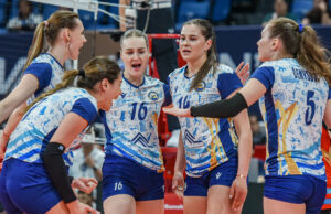 Zhetysu leva Nakhon por Storm para a final da Liga dos Campeões Zhetysu VC, do Cazaquistão, durante as semifinais da AVC Women's Champions League.