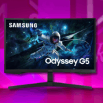 Samsung 27 polegadas Odyssey G55C Series QHD 1000R Curved Gaming Monitor, 1ms (MPRT), HDR10, 165Hz, AMD Radeon Freesync, Eye Care, LS27CG552enxza, 2024