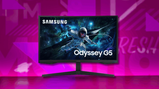 Samsung 27 polegadas Odyssey G55C Series QHD 1000R Curved Gaming Monitor, 1ms (MPRT), HDR10, 165Hz, AMD Radeon Freesync, Eye Care, LS27CG552enxza, 2024