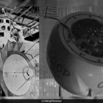 A espaçonave Kosmos 482 Era soviética cai no chão perto ...