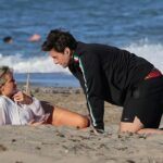 James Argent admitiu que estava empurrando sua namorada modelo Nicoline Artursson no violento Conselho durante uma fuga romântica na Espanha. O casal é mostrado aqui em 2 de maio. Maio na Espanha, apenas alguns dias antes do incidente