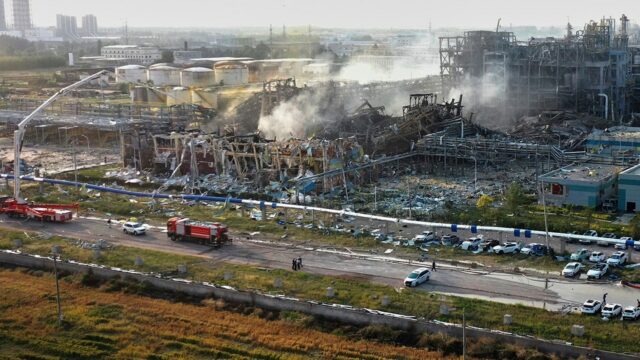 A explosão da planta química na China deixa pelo menos 5 mortos

