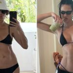 A mãe é demonstrada em Lisa Rinna e Amelia Ash em seus bikins