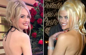 A filha de Anna Nicole Smith usa o vestido vintage da mamãe à frente do Kentucky Derby Dannellynn Birkhead Anna Nicole Smith Distância Split Sub Getty Instagram 2