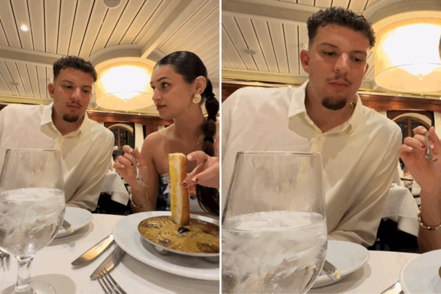 A mulher deixa uma criança tentando sua comida - então garçom no perigo


