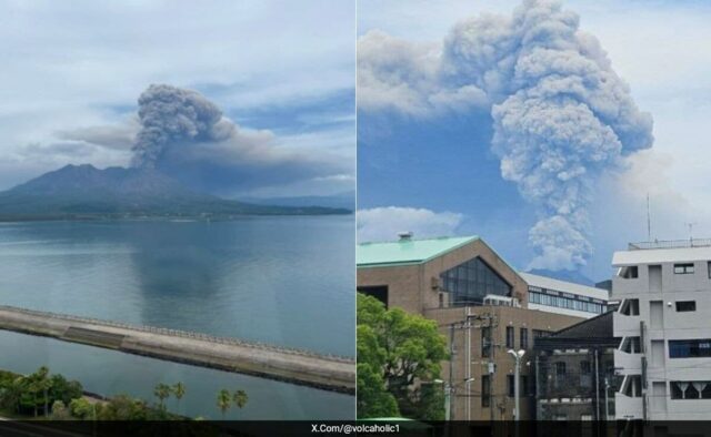ASSISTA: O vulcão japonês Sakurajima explode e envia no céu 1.000 metros de cinza 3.000 metros

