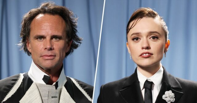 Aimee Lee Wood e Walton Goggins no Met Gala.