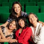 Tamlyn Tomita, Lauren Tom, Ming-N Wen e Rosalind Chao durante uma entrevista com Richard Lui.