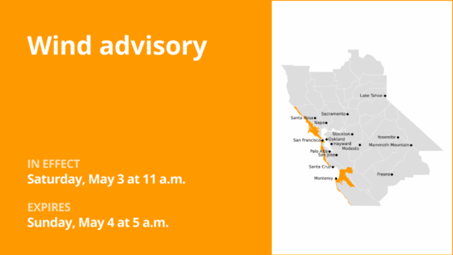 As linhas costeiras da Bay Area estão sob avisos de vento no sábado e domingo. Rajadas podem atingir 45 mph




