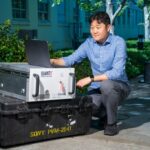 Um terremoto de 3,9 magnitude nas colinas de East Bay, perto de Dublin. A linha vermelha é o caminho aproximado da fibra usada no experimento de gravação acústica distribuída do Laboratório Nacional de Lawrence Livermore.