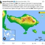 Na sexta -feira, por volta das 16:00, horário local atingirá a interrupção da ilha de Bali na Indonésia, por volta das 16:00, horário local