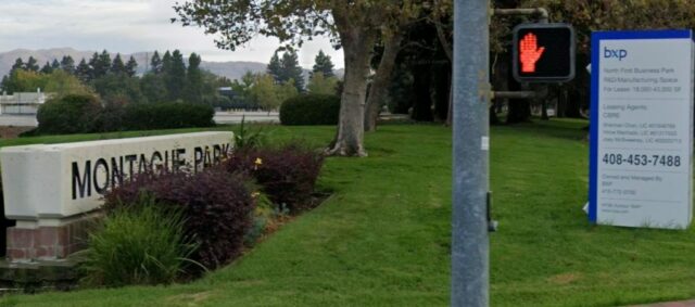 24 hectares em North San Jose, uma propriedade limitada pela North First Street, Daggett Drive, Zanker Road e East Plumeria Drive. Os limites são aproximadamente. (Google Maps)