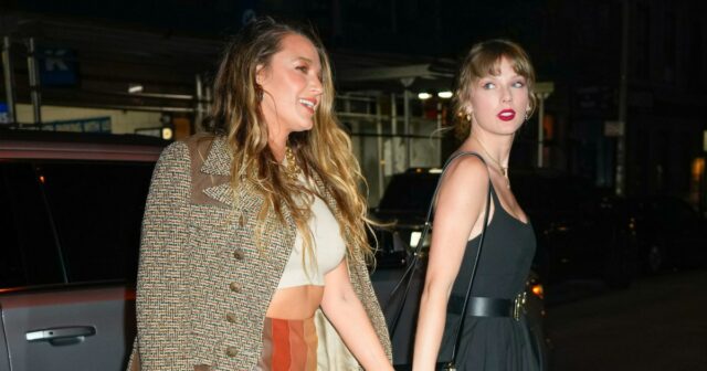 Blake Lively e Taylor Swift serão vistos em 30 de setembro de 2023 na cidade de Nova York.