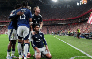 Bruno Fernandes brilha como o Manchester United Club Atlètic na semifinal da Liga Europeia Bruno Fernandes brilha como o Manchester United Club Atlètic na semifinal da Liga Europeia