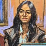 Cassie Ventura, exibida durante o exame cruzado durante o Sean