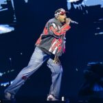 Chris Brown se apresenta na Little Caesars Arena em Detroit em Michigan 19. Abril de 2025