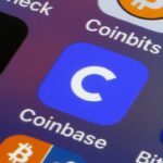 Coinbase app logo on iPhone