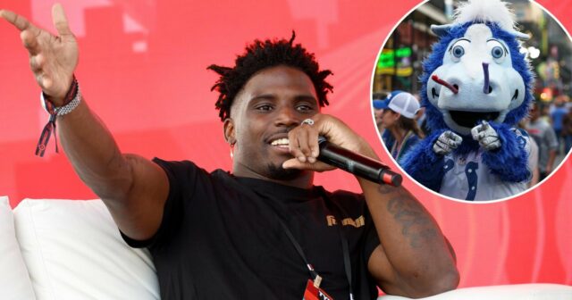Miami Dolphins Tyreek Hill e sua esposa Keeta Vaccaro Bem -vindo para as fotos do bebê do quarto 804