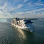 MSC Virtuosa (na foto) foi no sábado à noite para um cruzeiro de dois anos para Bruges, mas a luta supostamente começou apenas algumas horas para viajar por volta das 20:30