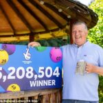 Gary MacDonald comemora a vitória de Lotto Jackpot de 5,2 milhões de GBP