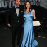 Eva Longoria e seu marido José Bastón pareciam charmosos quando lideraram a chegada das comemorações estrelas de David Beckham em Londres em Londres no sábado