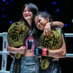 Um campeonato Atomweight Quens Stamp Fairtex e Denice Zamboanga.