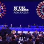 Em 15 de maio de 2025, Luque é a paisagem geral durante o 75º Congresso da FIFA no Centro Conmebol, em Paraguai. (