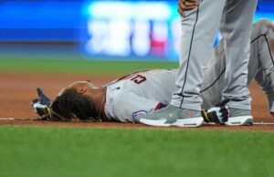 Guardiões 3B Jose Ramirez (perna) sai vs. Blue Jays MLB: Cleveland Guardians em Toronto Blue Jays