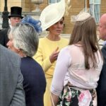 Princesa do País de Gales vazou um encanto quando ela chegou à festa do jardim em Buckingham Palace esta tarde, juntamente com o príncipe William