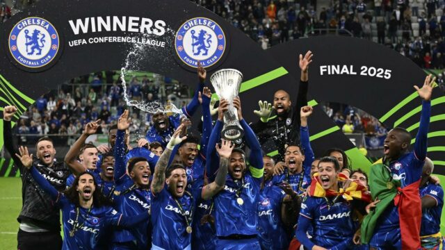 Liga da Conferência do Chelsea Win, derrotou o Real Betis por 4-1 para completar um conjunto de títulos da UEFA

