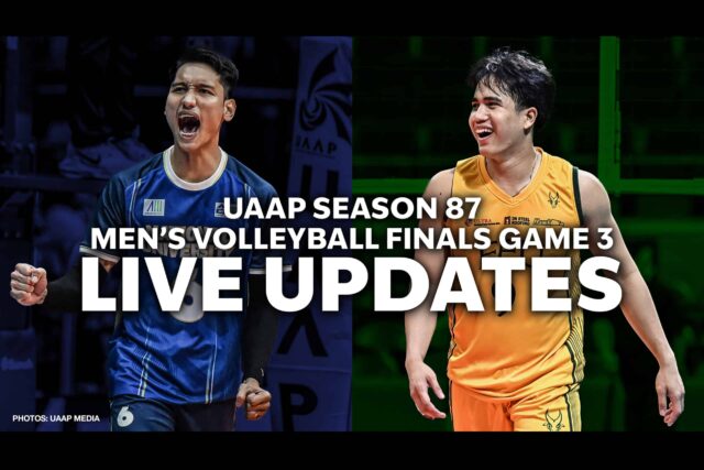 NU Bulldogs vs Feu Tamaraws UAAP Temporada 87 Men's Volleyball Finals Jogo 3