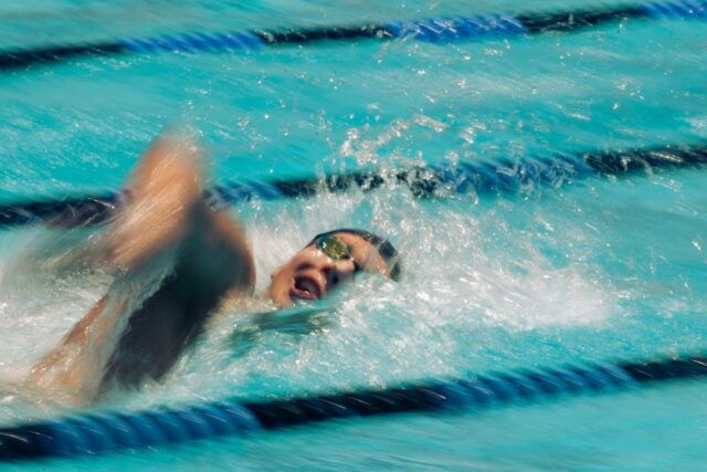 Songri Wu da Dougherty Valley High School vence o Campeonato dos Meninos de Meninos de 200 jardas da Costa Norte da Costa Norte no Concord Pool em Concord, CA no sábado, 10 de maio de 2025. (Don Feria for Bay Area News Group)