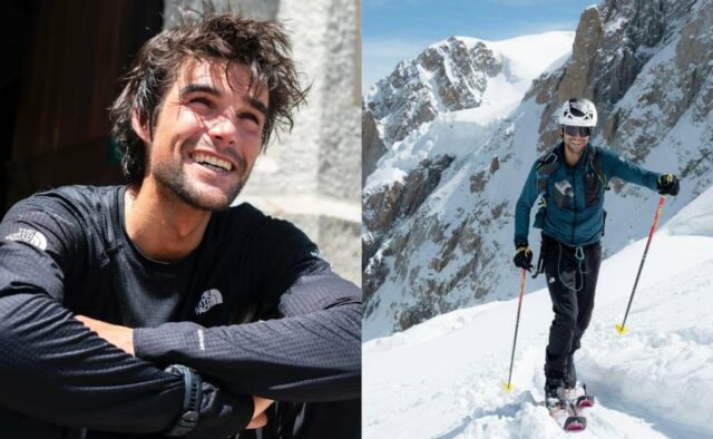 Montanha francesa Benjamin Benrines Conjunto de novo recorde no recorde Montanha francesa Benjamin Benrines Conjunto de novo recorde no recorde de Mont Blanc