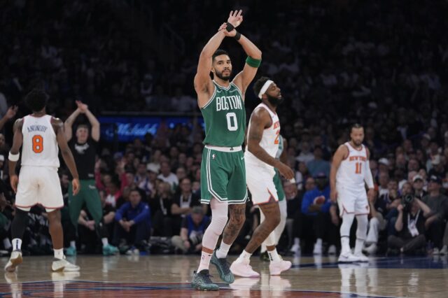 Jayson Tatum Celtics Beat Knicks Game 3 NBA Playoffs