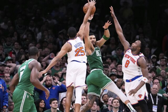 Playoffs da NBA Eastern Conference New York Knicks vs Boston Celtics Mikal Bridges Jayson Tatum
