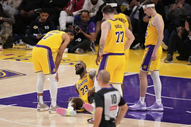Los Angeles Lakers LeBron James Luka Doncic NBA Playoffs