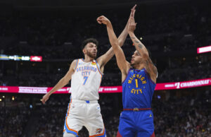 NBA: Nuggets vence na prorrogação depois de se recuperar de uma derrota de 43 pontos Michael Porter Jr. Nuggets venceu os playoffs da NBA Thunder Game 3