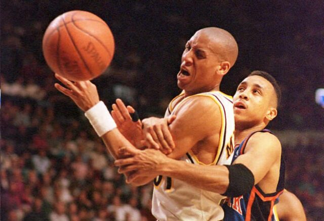Reggie Miller John Starks Pacers Knicks NBA Playoffs