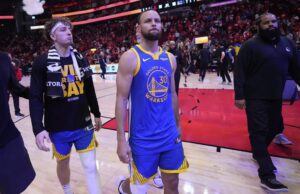 NBA: Warriors com o objetivo de acabar com a série brutal de Rockets Playoffs da NBA Golden State Warriors vs Houston Rockets Stephen Curry