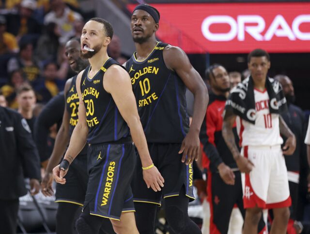 Steph Curry Jimmy Butler Warriors Rockets NBA Playoffs