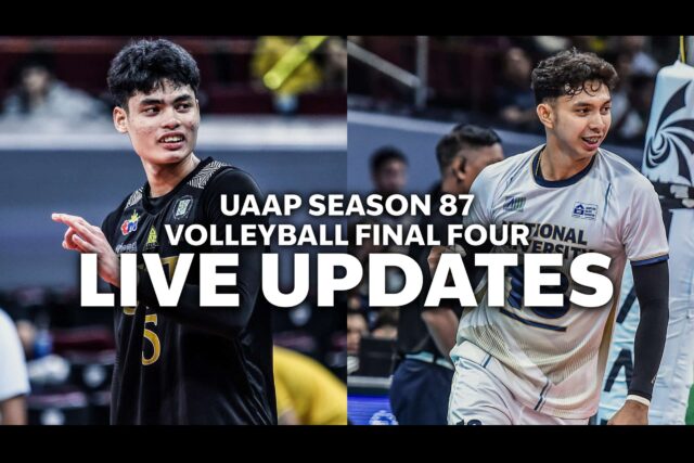 UAAP Temporada 87 Final de vôlei masculino Final - NU vs UST Atualizações, pontuações, fotos, vídeos