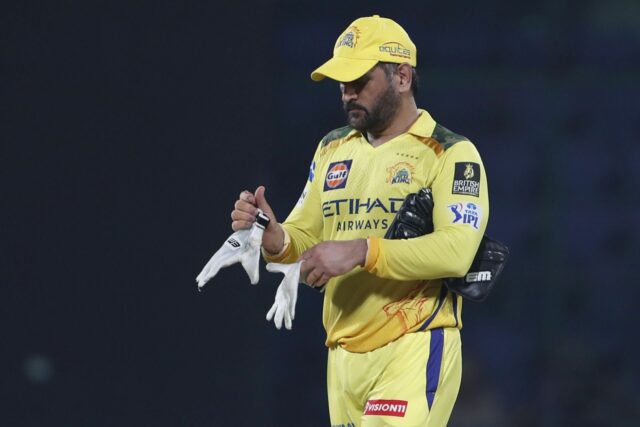 O CSK Bows posa com o IPL 2025 da MS fechado