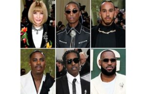 O Met Gala é o maior evento de moda do ano. Siga junto com o Met Gala. Esta foto de combinação mostra várias moda usadas pelo rapper A $ AP Rocky