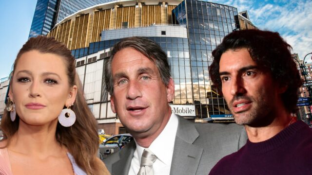 Blake Lively Justin Baldoni Bryan Freedman Madison Square Garden Getty Comp